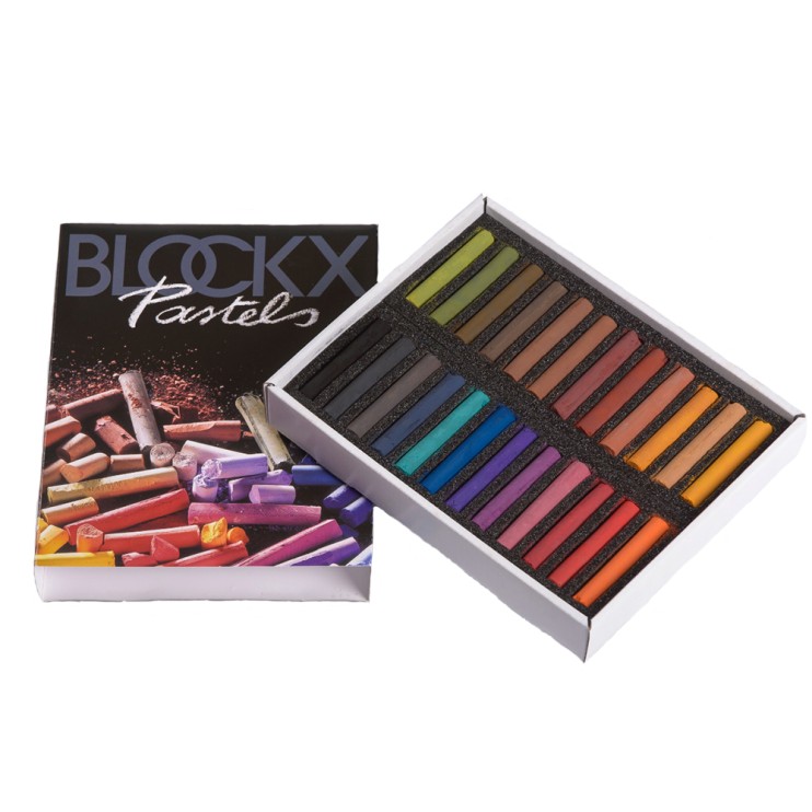 Набор сухой пастели Blockx "Dark" 24 цвета в картонной упаковке