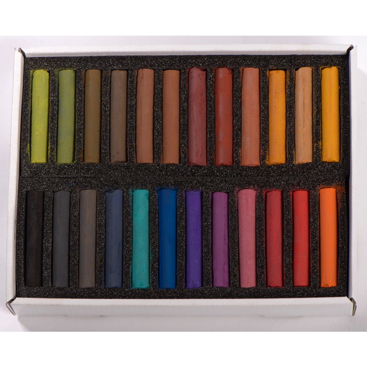 Набор сухой пастели Blockx "Dark" 24 цвета в картонной упаковке