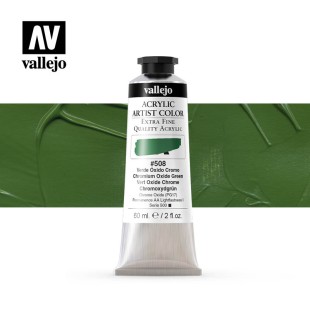Акрил Vallejo "Artist color" #508 Oxide Chromium Green/ окись хрома (60мл)