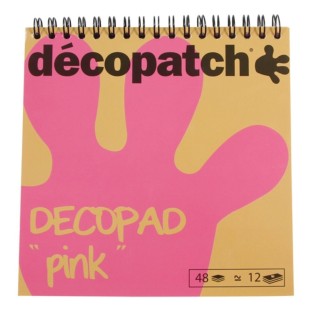 Блок бумаги для декупажа Decopatch "Decopad Colour Block" Pink, 48л, 15х16см (BLC02)