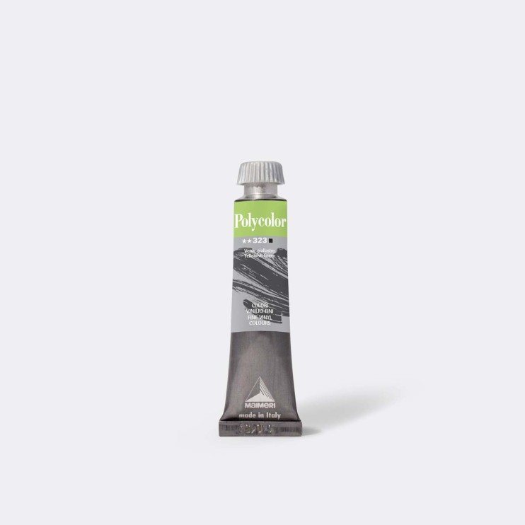 Краска акриловая Maimeri "Polycolor" 20 мл, №323 Yellowish Green/ Зеленый желтоватый