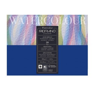 Склейка для акварели Fabriano "Watercolour" 24x32см, 20л, 300гр/м² (Cold pressed)