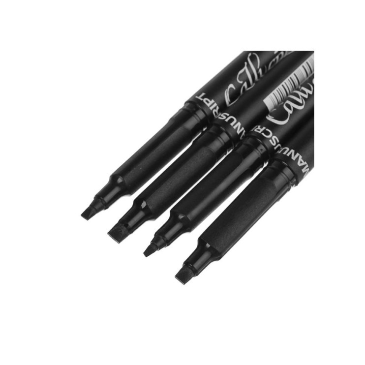 Набор маркеров Manuscript "CalliCreative" 4 штуки с плоскими наконечниками (F/M/B/EB), черные