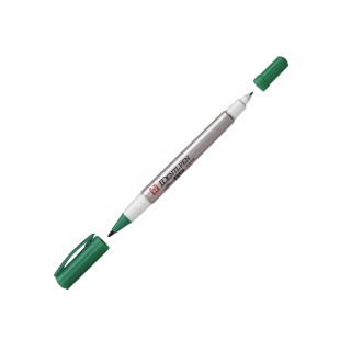 Маркер Sakura "Identi Pen" двусторонний перманентный, стержнь 0,4-1,0мм, зеленый