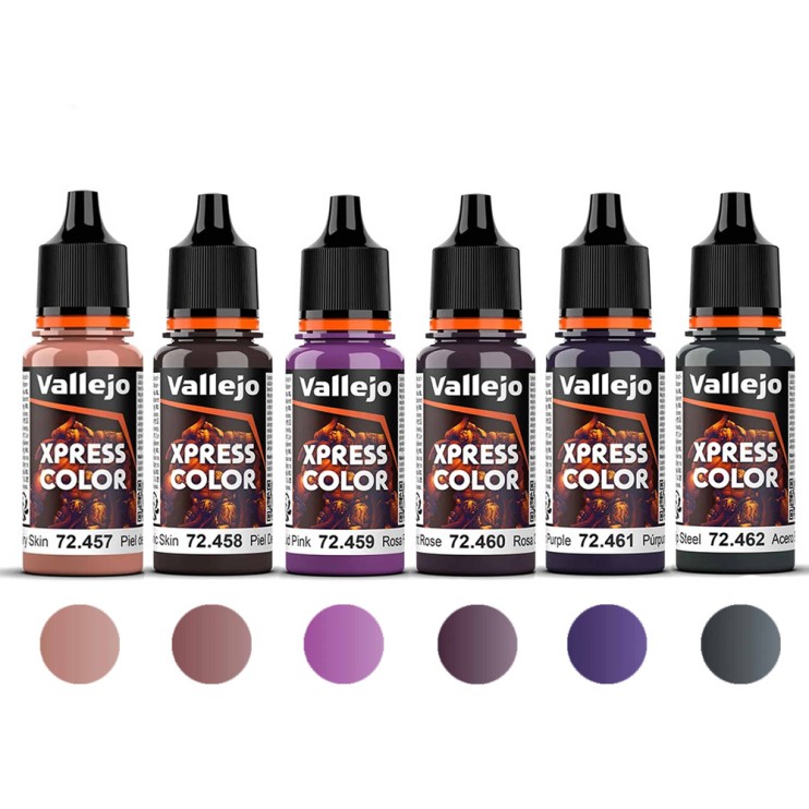 Краска для моделизма Vallejo "Game Color XPress" 6 штук (№457, 458, 459, 460, 461, 462) по 18мл