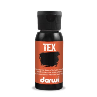Краска по ткани Darwi "Tex fabric paints" 100 Black (Черная), 50 мл (0100050100)