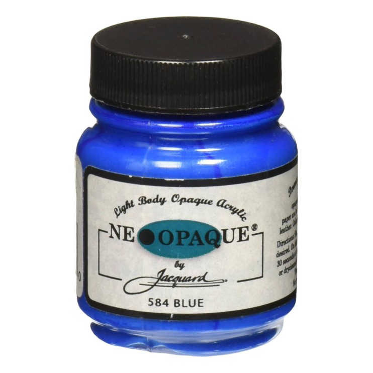 Суперкроющая краска по ткани Jaсquard "Neopaque" #584 Blue (синия), 66мл