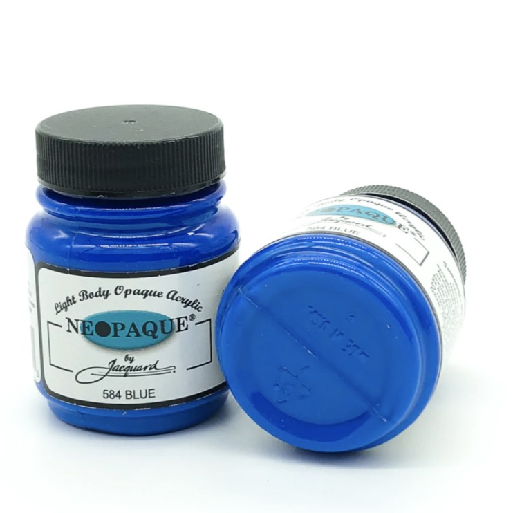 Суперкроющая краска по ткани Jaсquard "Neopaque" #584 Blue (синия), 66мл