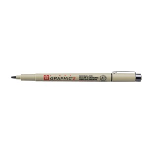 Ручка капиллярная Sakura "Pigma Graphic 2" Черный 2.0мм