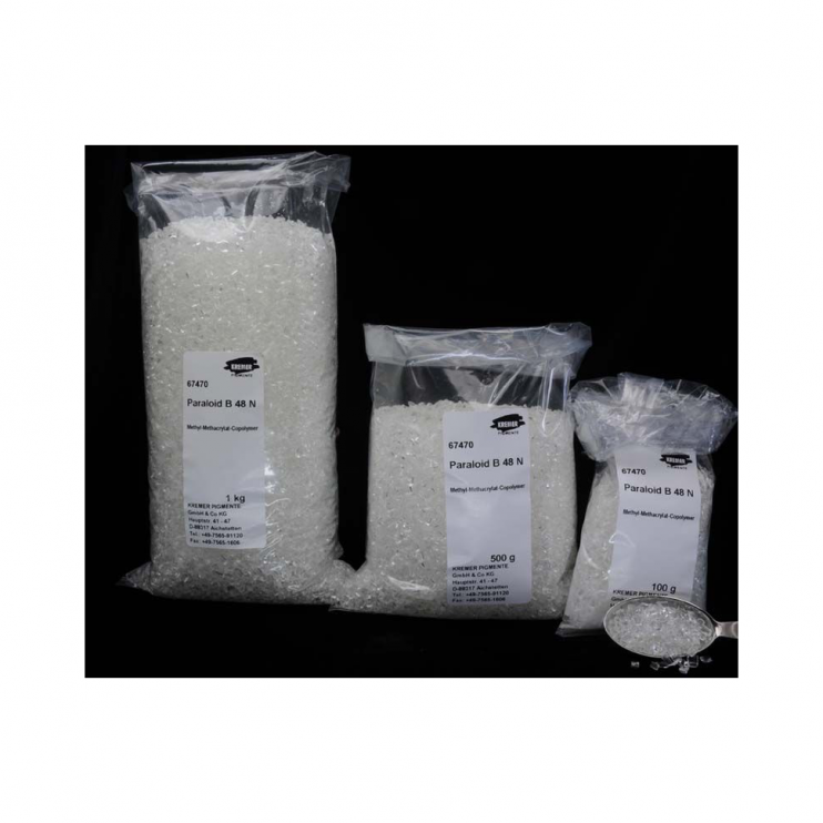 Cинтетическая акриловая смола Kremer "Paraloid B 48 N" сополимер метилметакрилата, 100гр