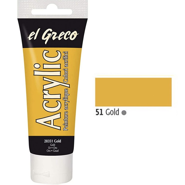 Акрил глянцевый Kreul "El Greco" №51 Золото, 75мл
