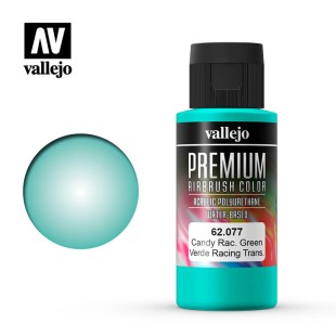 Краска для аэрографии Vallejo "Premium" цвет 62.077 (Candy Racing Green), 60 мл