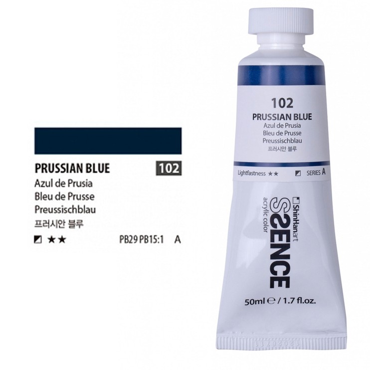 Краска акриловая Shinhan "Essence" №102 Лазурь берлинская, туба 50мл