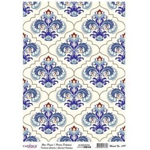 Рисовая карта для декупажа Cadence "Rice paper" 30х42см, RDP699 вензеля крупные