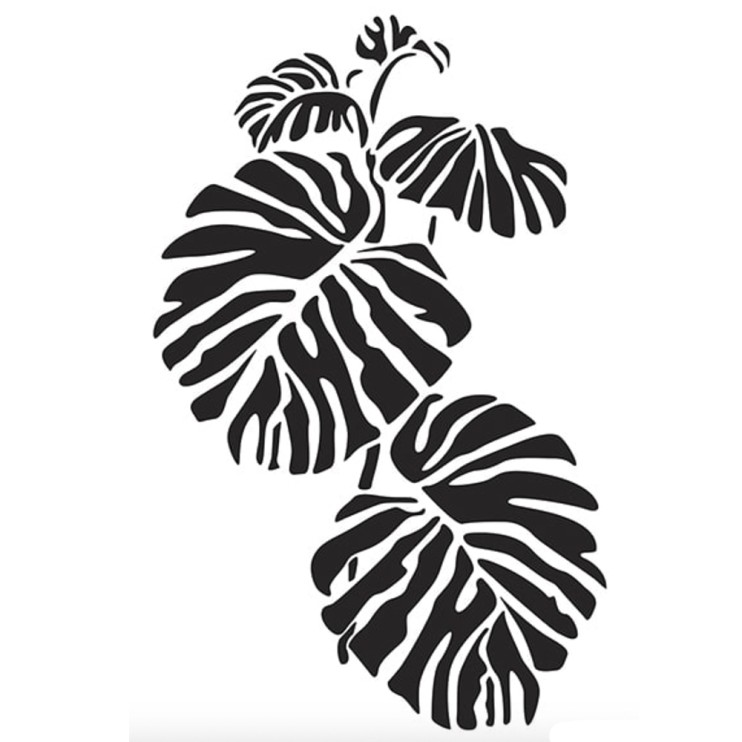 Трафарет 25х36см, BN151 монстера