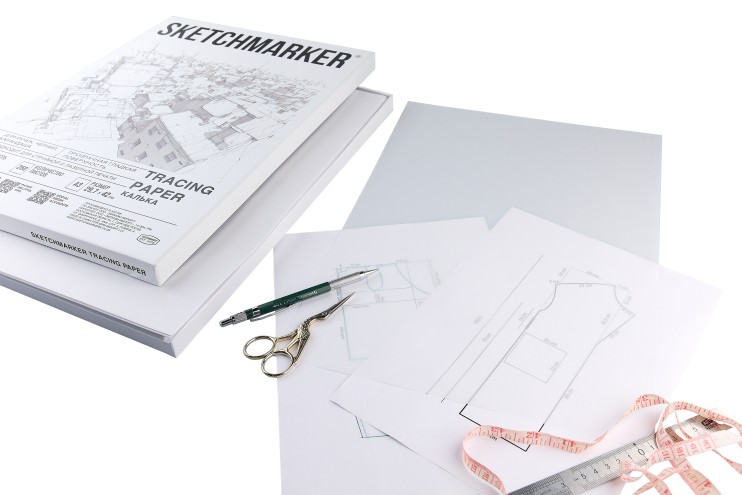 Калька сатиновая Sketchmarker "Tracing paper" A4, 100л, 90г/м2 в коробке