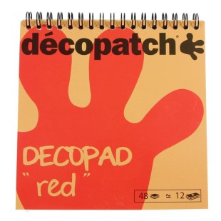 Блок бумаги для декупажа Decopatch "Decopad Colour Block" Red, 48л, 15х16см (BLC03)