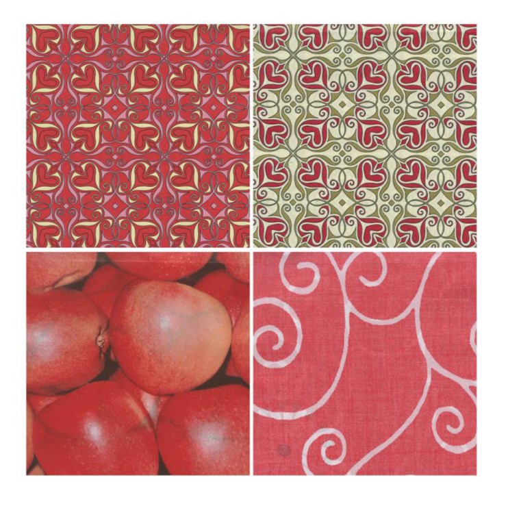 Блок бумаги для декупажа Decopatch "Decopad Colour Block" Red, 48л, 15х16см (BLC03)