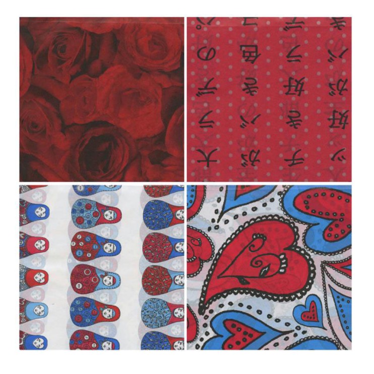 Блок бумаги для декупажа Decopatch "Decopad Colour Block" Red, 48л, 15х16см (BLC03)