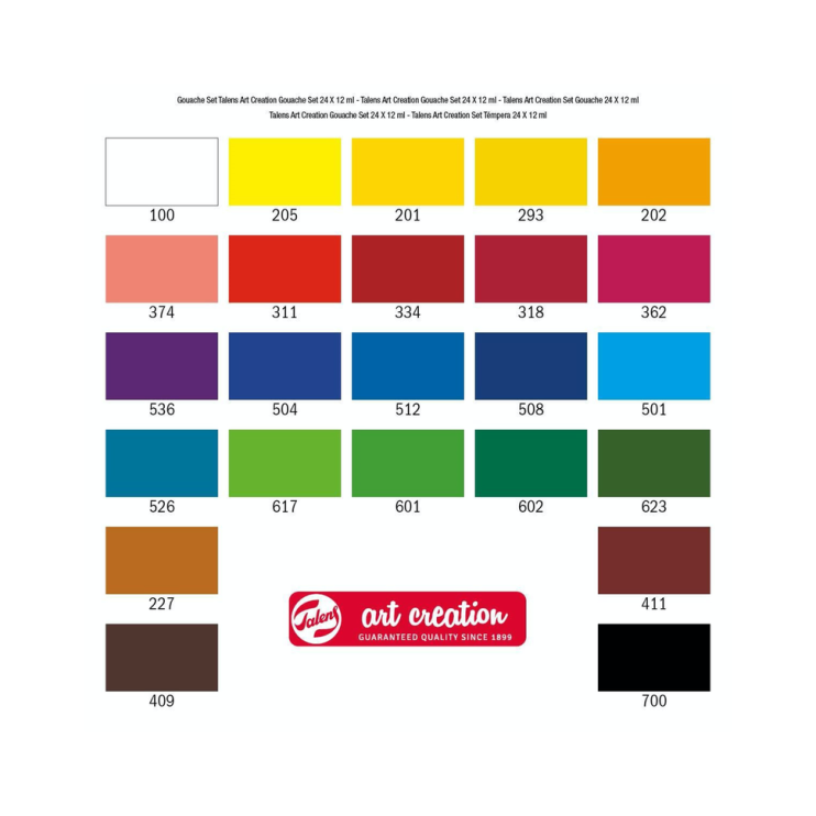 Набор гуаши "Art Creation" 24 тубы по 12мл