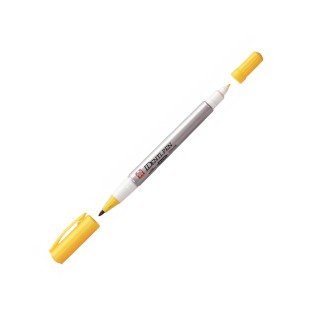 Маркер Sakura "Identi Pen" двусторонний перманентный, стержнь 0,4-1,0мм, желтый
