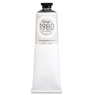 Масляная краска "Gamblin 1980" Transparent White (белила прозрачные), туба 150мл. 