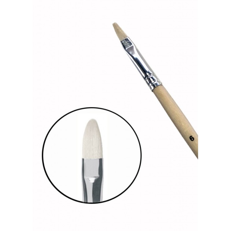 Щетина овальная Chernaya Rechka "1632" №4 на длинной ручке