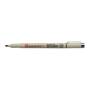 Ручка капиллярная Sakura "Pigma Graphic 3" Черный 3.0мм