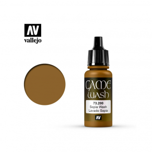 Проливка для моделизма Vallejo "Game Color Wash" 73.200 (Sepia), 17мл
