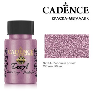 Краска акриловая Cadence "Dora Metallic Paint" 50мл №164 розовый закат