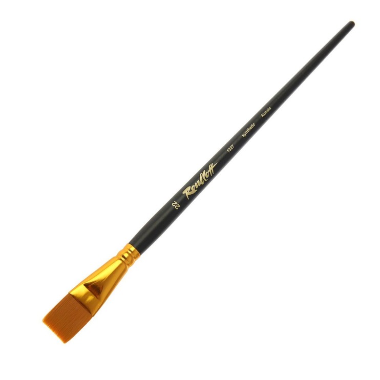 Синтетика плоская "1327" №22 на длинной матовой ручке