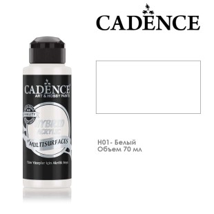 Краска акриловая Cadence "Hybrid" 70мл №H01 белый