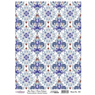 Рисовая карта для декупажа Cadence "Rice paper" 30х42см, RDP700 вензеля мелкие