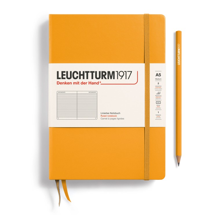 Блокнот в линейку Leuchtturm1917 "Medium" A5, 125л, 80гр/м², твердая обложка, Восходящее Солнце