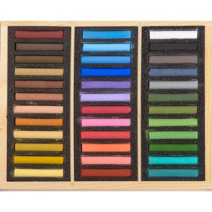 Набор сухой пастели Blockx "Assorted" 36 цветов в деревянном ящике