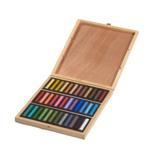 Набор сухой пастели Blockx "Assorted" 36 цветов в деревянном ящике