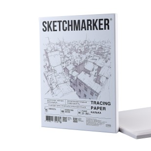 Калька сатиновая Sketchmarker "Tracing paper" A4, 100л, 110г/м2 в коробке