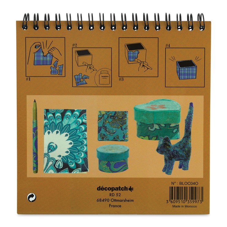 Блок бумаги для декупажа Decopatch "Decopad Colour Block" Blue, 48л, 15х16см (BLC04)