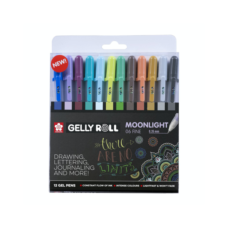 Набор гелевых ручек Gelly Roll "Moonlight" 12 цветов (Космос)