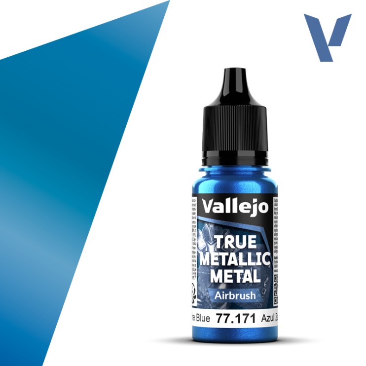 Краска для аэрографии Vallejo "True Metallic Metal" 77.171 Sapphire Blue, 18мл