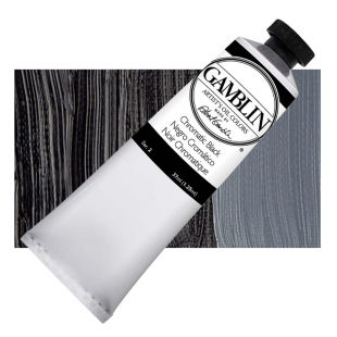 Масляная краска Gamblin "Artist" Chromatic Black (черный хроматический), туба 37мл. 