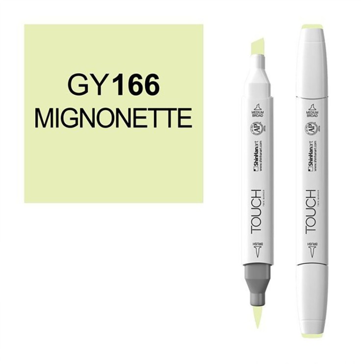 Маркер Touch Twin "Brush" цвет GY166 (беловато-зеленый)