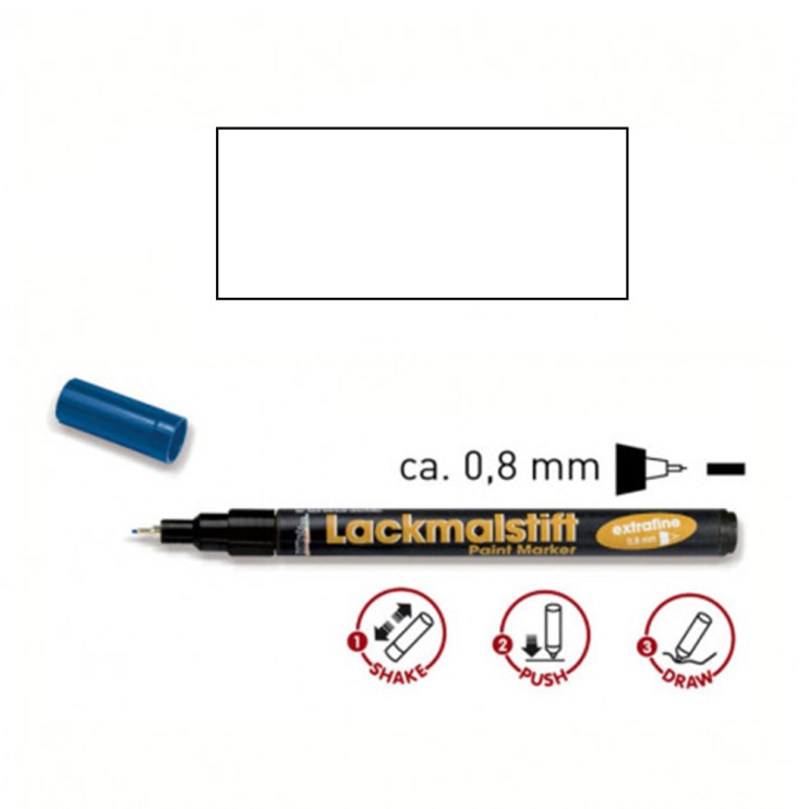 Маркер лаковый по всем поверхностям Kreul "Lackmalstift" 0.8мм, белый 