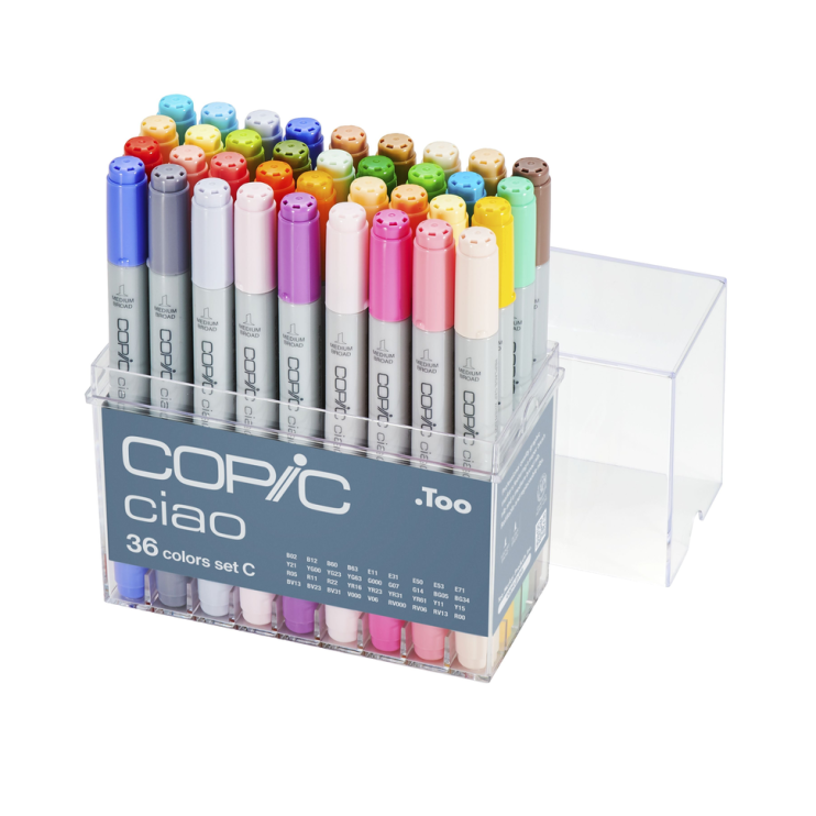 Набор Copic Ciao "Set C" 36 маркеров в пластиковом пенале
