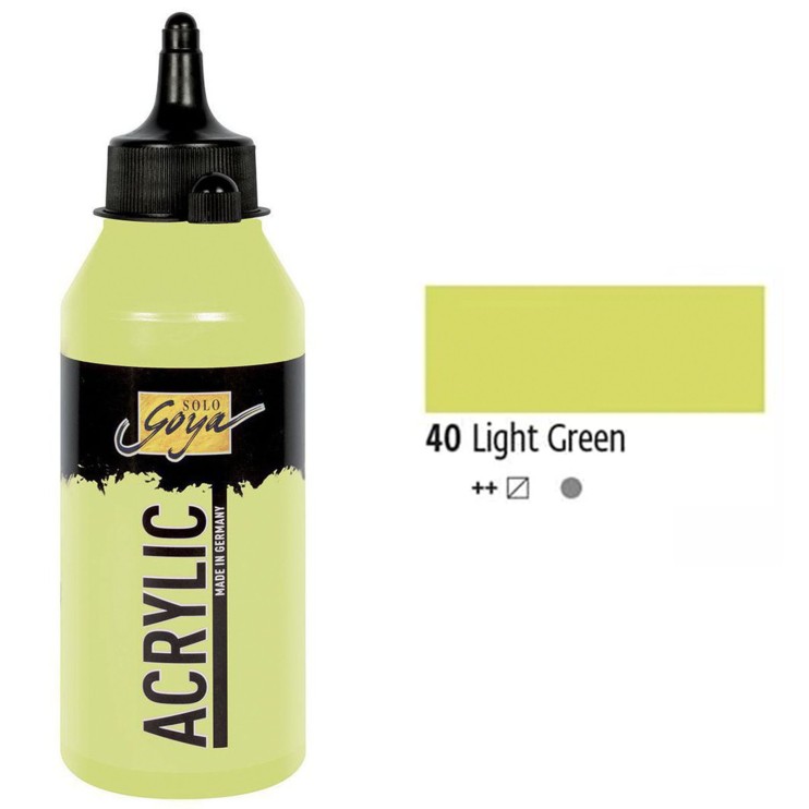 Краска акриловая Solo Goya "Acryl" №40 Светло-зеленый, 250мл