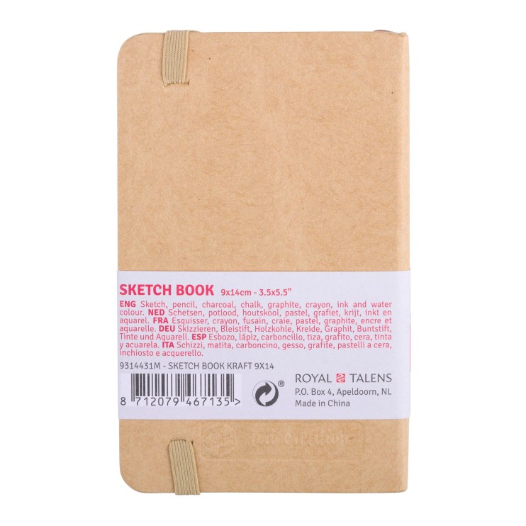 Блокнот для зарисовок Art Creation "Kraft Paper Cover" 9х14см, 80л, 140гр/м² (твердая обложка)