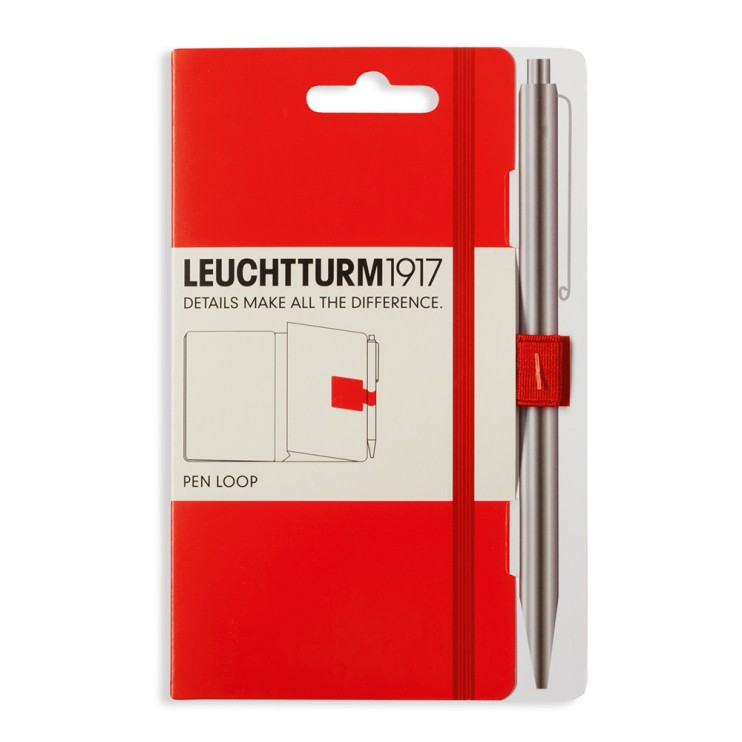 Петля самоклеящаяся на блокнот Leuchtturm1917 "Pen Loop" Красная, 15мм (339055)