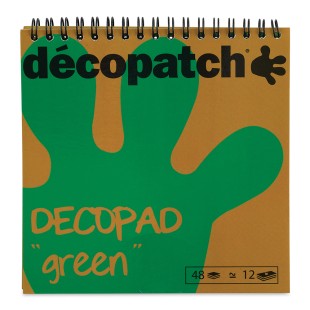 Блок бумаги для декупажа Decopatch "Decopad Colour Block" Green, 48л, 15х16см (BLOC05)