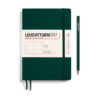 Блокнот без линовки Leuchtturm1917 "Natural Colors" A5, 61л, 80гр/м², мягкая обложка,Зеленый лес