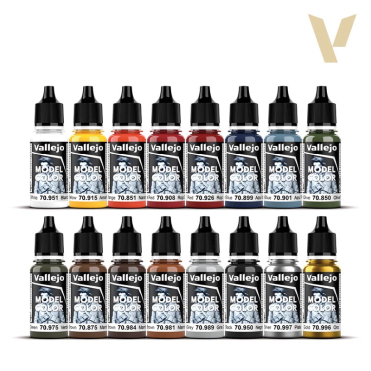 Набор 16 красок Model Color "Folkstone Basics" для моделизма